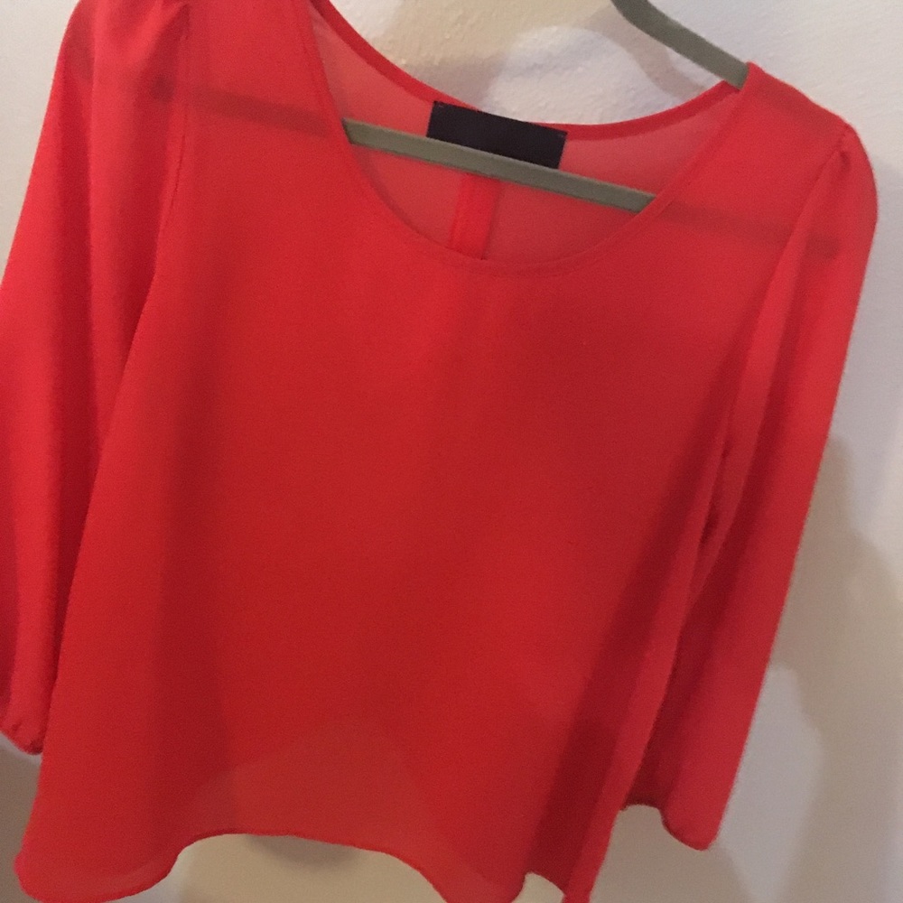 Coral blouse